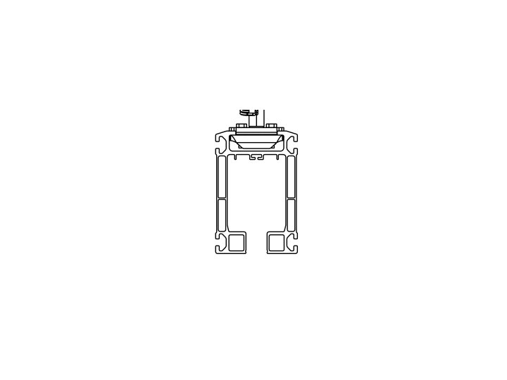 Manufacturer drawing: DEMAG KBK Aluline A12/A16 Track Suspension Clamp